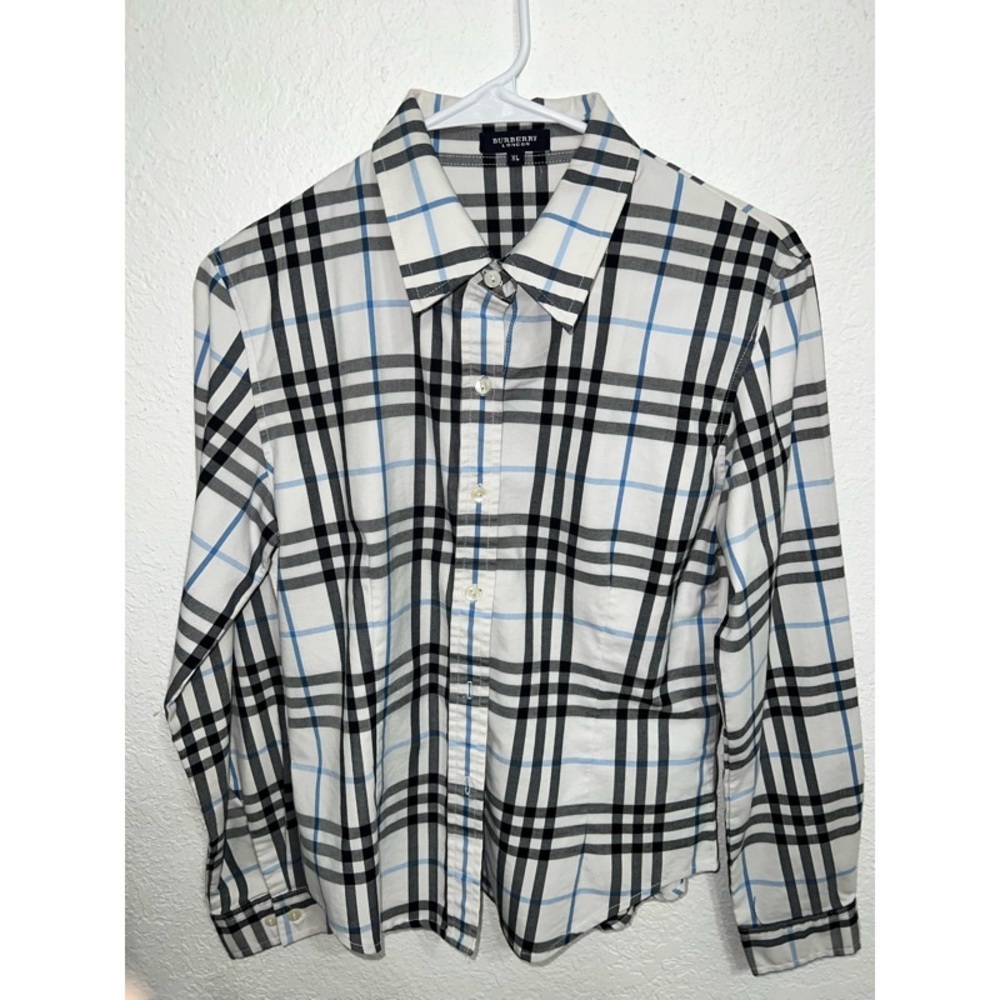 Burberry Black and White Casual Button Down Shirt